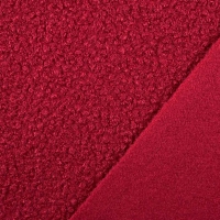 Boucle Stoff Schafsl�ckchen elastisch, dunkelrot