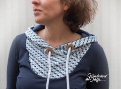 RESTST�CK 23 cm Sweat Stoff French Terry uni, dunkelblau