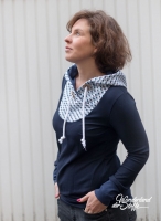 RESTST�CK 23 cm Sweat Stoff French Terry uni, dunkelblau