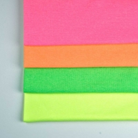 B�ndchenstoff Meterware Glattstrick meliert, neonorange