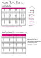 Papierschnittmuster Hose Damen NORA Fadenk�fer