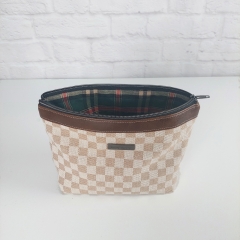 Lederimitat Vintage Look mit Geweber�cken, braun