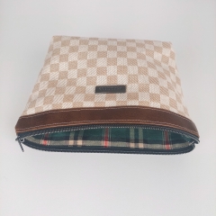 Lederimitat Vintage Look mit Geweber�cken, braun