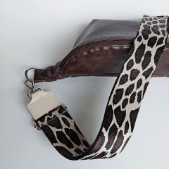 Lederimitat Vintage Look mit Geweber�cken, dunkelbraun