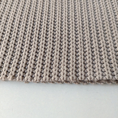 RESTST�CK 50 cm Strickstoff Baumwolle Halbpatent gerippt, helltaupe