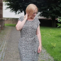 RESTST�CK 80 cm Viskose Jerseystoff Leoparden Muster,rostbraun dunkeltaupe