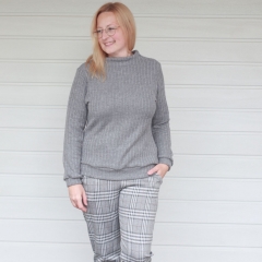 Jacquard Stoff Glencheck Webware Karomuster Glitzer, grau wei�