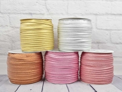 Paspelband uni, schwarz metallic