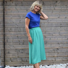Viskose Stoff uni Blusenstoff, Tiffany gr�n