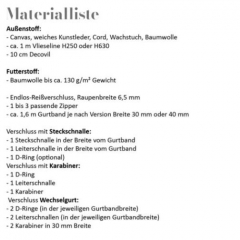 Bauchtasche Crossbody Bag Papierschnittmuster Fadenk�fer