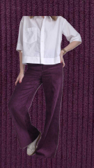 Breitcord Stoff uni, oxblood (Ochsenblut)