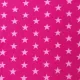 Feincord Stoff Babycord Sterne 1cm, rosa auf pink