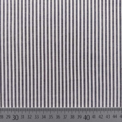 Baumwollstoff Streifen 3 mm garngef�rbt, dunkelblau weiss