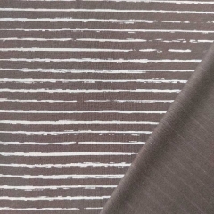 Jerseystoff Streifen blurry stripes, weiss matt dunkelbraun