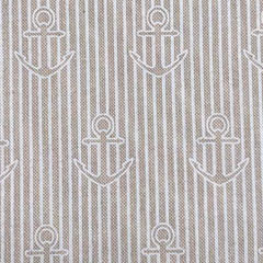 Dekostoff Anker Streifen Leinen Optik Baumwollstoff, cremewei� natur