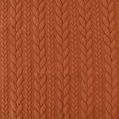 Jacquardjersey Stoff Zopfmuster,�terracotta braun