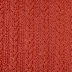 RESTST�CK 86 cm Jacquardjersey Stoff Zopfmuster,�rotbraun