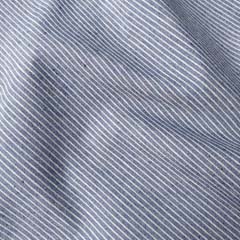 RESTST�CK 50 cm Dekostoff Streifen schmal recycled, natur jeansblau