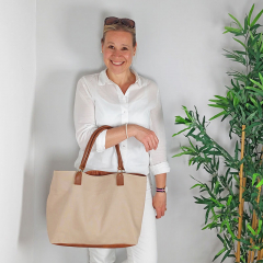 2 Taschenhenkel Kunstleder 63,5 cm eckig zum Ann�hen, dunkelbraun