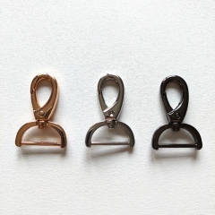 Karabinerhaken Metall 2,6 cm hochwertig hochgl�nzend, gunmetal