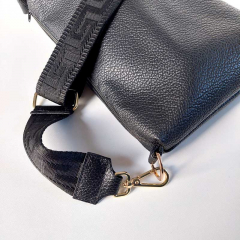 Kunstleder Lederimitat elegante Narbung Taschenherstellung, schwarz