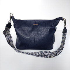 RESTST�CK 43 cm Kunstleder Lederimitat elegante Narbung Taschenherstellung, dunkelblau