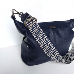RESTST�CK 43 cm Kunstleder Lederimitat elegante Narbung Taschenherstellung, dunkelblau