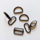 Taschenzubeh�r Set D-Ringe Karabiner Schieber 25 mm, gun metal