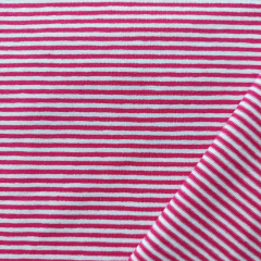 RESTST�CK 32 cm Jerseystoff Streifen 2 mm breit, pink wei�