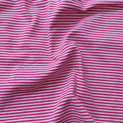 RESTST�CK 32 cm Jerseystoff Streifen 2 mm breit, pink wei�