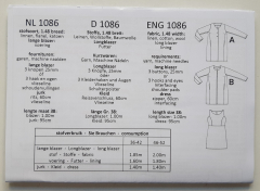 1086 Longblazer & Kleid Schnittmuster it's A fits