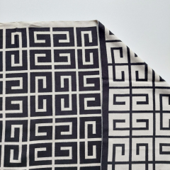 Halstuch Labyrinth Muster Doubleface Schal, hellbeige schwarz