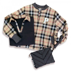 Webware Schottenkaro Tartan, beige schwarz rot