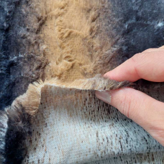 Fellimitat Fake Fur Snake Print gepr�gt, camel braun schwarz