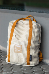 Breitcord Taschenstoff M�belcord Dekostoff Samtstoff, naturwei�