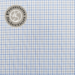 RESTST�CK 56 cm Baumwollstoff Karomuster blau schwarz wei� Piumino Feeling Albini- Made in Italy
