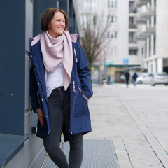 Softshell Stoff Jackenstoff Fleeceabseite uni, dunkelbraun