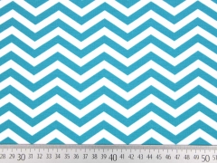 RESTST�CK 37 cm Jersey Zickzack Chevron, t�rkis