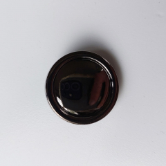 Metallknopf mit Rand glatt gl�nzend nickelfrei Knopfgr��e 24/15 mm, gunmetal