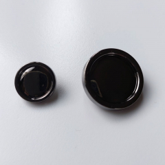 Metallknopf mit Rand glatt gl�nzend nickelfrei Knopfgr��e 36/23 mm, gunmetal