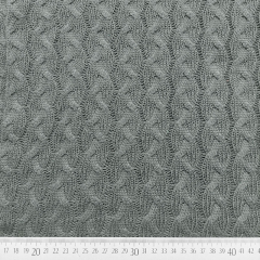 RESTST�CK 97 cm Strickstoff Zopfmuster, armygr�n