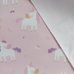 Aqua Protect Regenmantelstoff Einhorn, wei� lila rosa