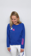 RESTST�CK 50 cm Sweat Stoff French Terry uni, kobaltblau