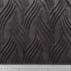 Fellimitat Fake Fur Pl�sch gemustert 3D grafisches Muster, schwarz
