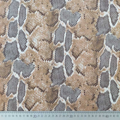 Wildlederimitat Fake Suede Schlangenmuster Animal Print, grau wei� camel