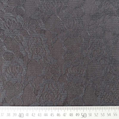 Jerseystoff Punto di Roma Spitze Blumen, schwarz