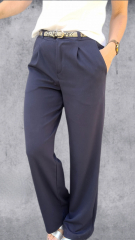 Hosenstoff 2-Way Stretch Wool Touch, dunkelblau