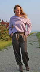 Lyocell Stoff Twill TENCEL™ – Blusenstoff, matt braun (schlamm)