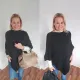 Poncho Strickstoff Zopfmuster Cape Umhang elegant klassisch, schwarz