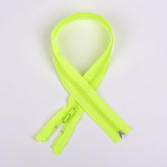 Rei�verschluss teilbar 70 cm, neon gelb